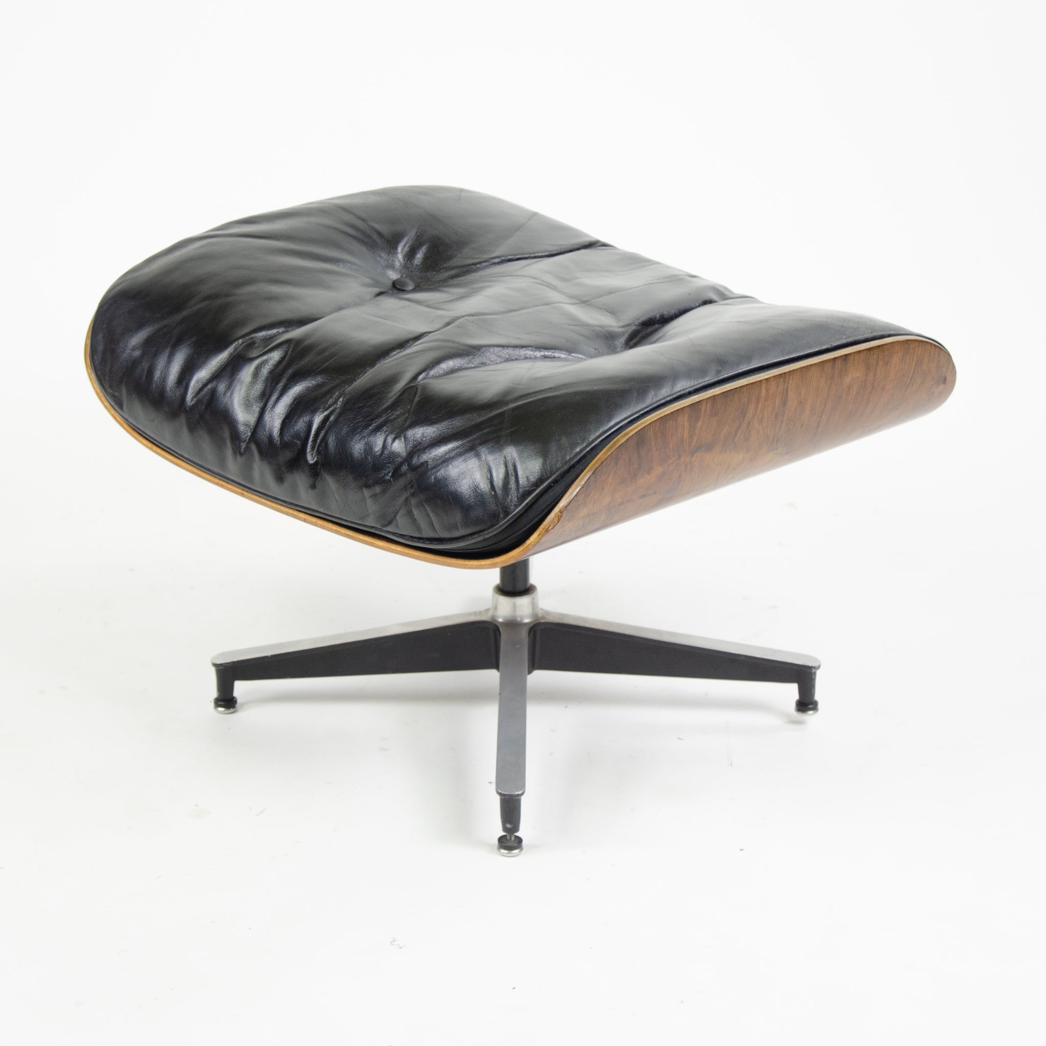 SOLD 1960's Herman Miller Eames Lounge Chair & Ottoman Rosewood 670 671 Black Leather