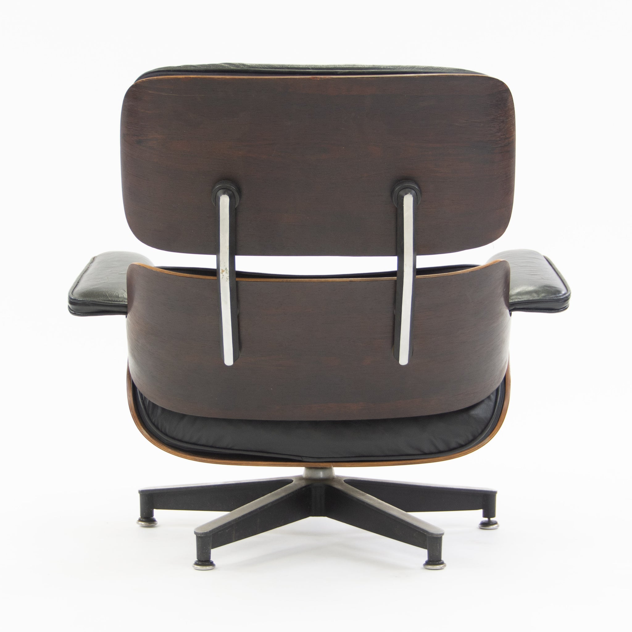 SOLD 1950's Herman Miller Eames Lounge Chair & Ottoman Rosewood 670 671 Black Leather