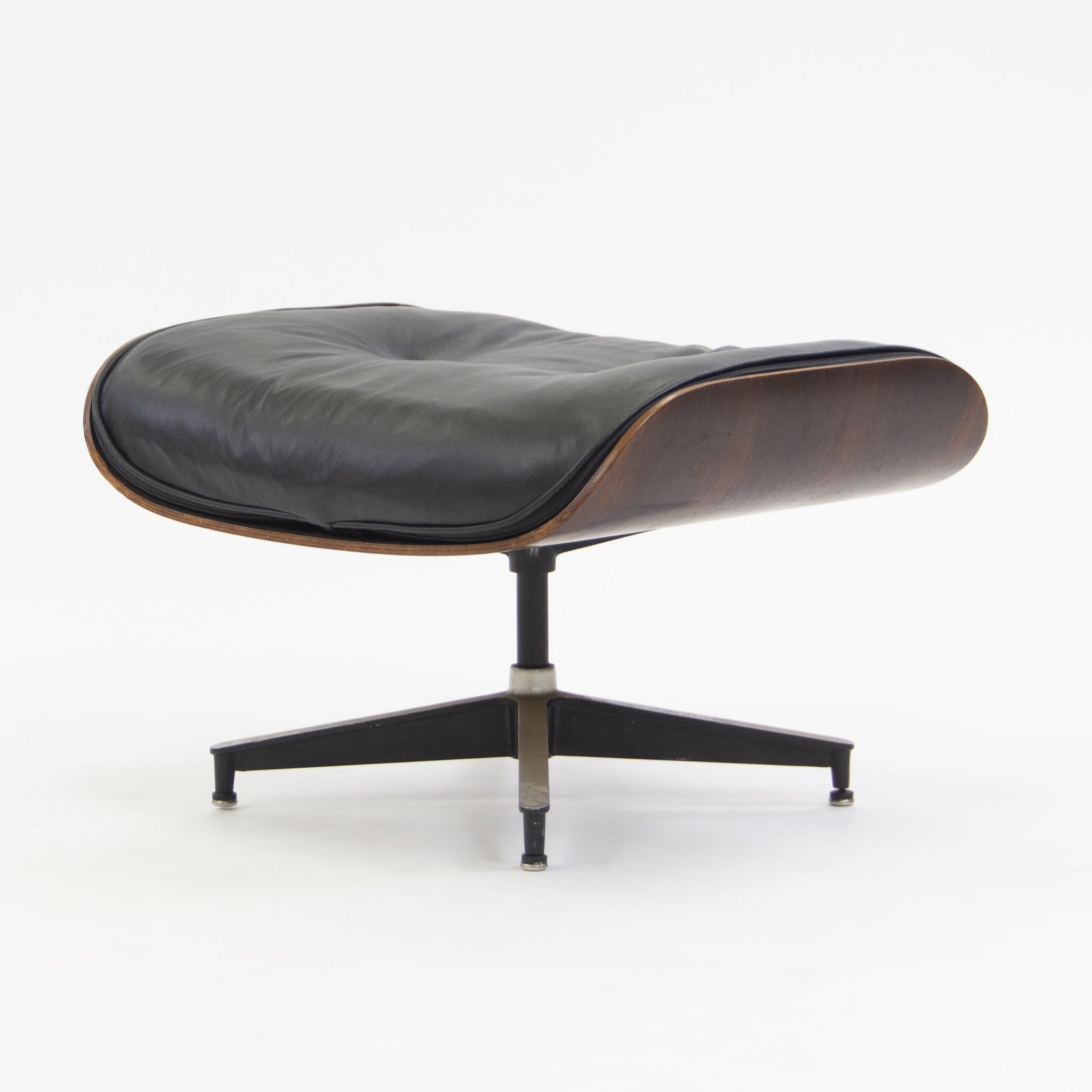 SOLD 1950's Herman Miller Eames Lounge Chair & Ottoman Rosewood 670 671 Black Leather