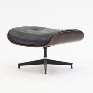 SOLD 1950's Herman Miller Eames Lounge Chair & Ottoman Rosewood 670 671 Black Leather