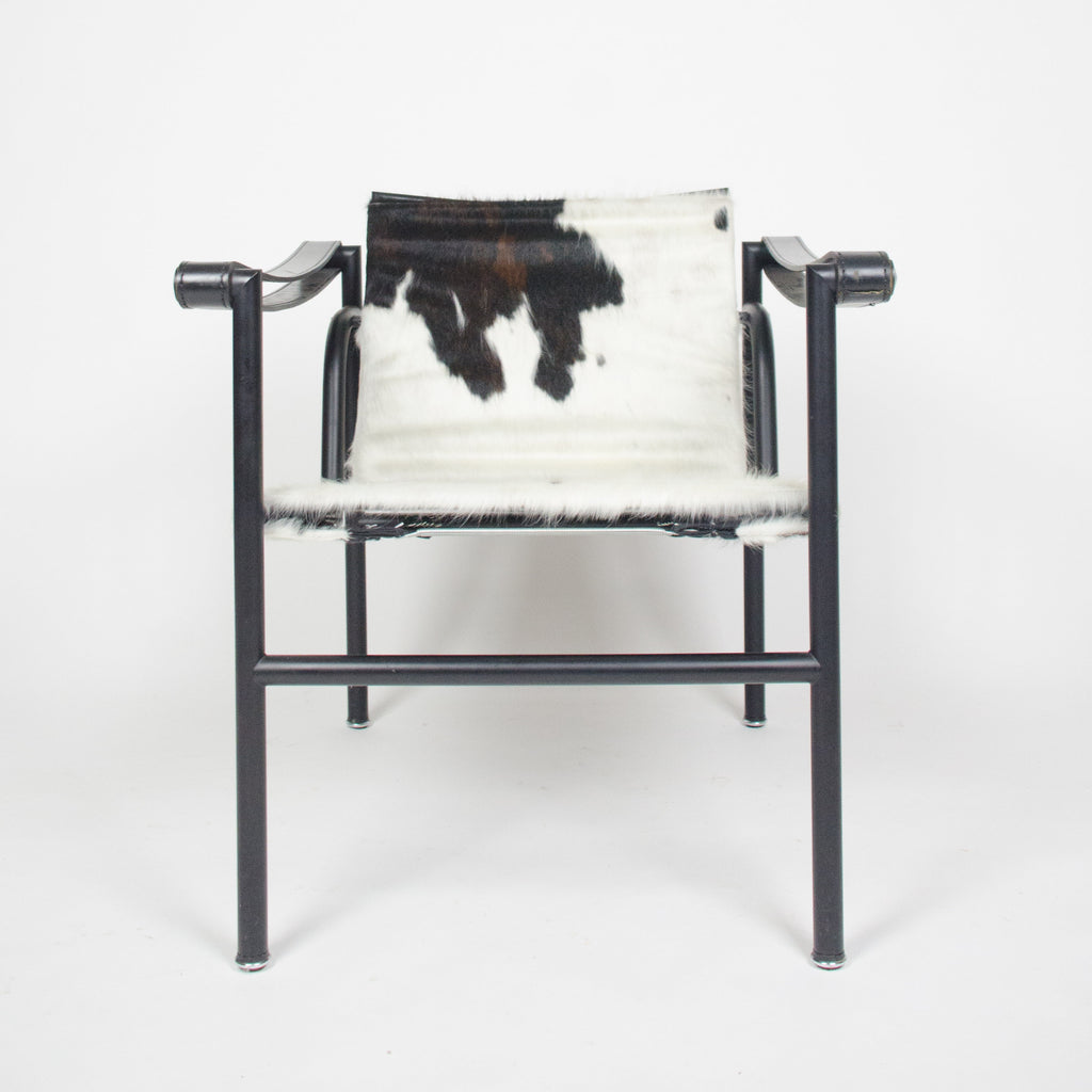SOLD Authentic Le Corbusier Cassina LC1 Basculant Lounge Chair Cowhide Marked