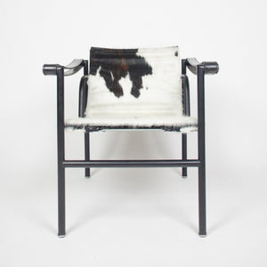 SOLD Authentic Le Corbusier Cassina LC1 Basculant Lounge Chair Cowhide Marked