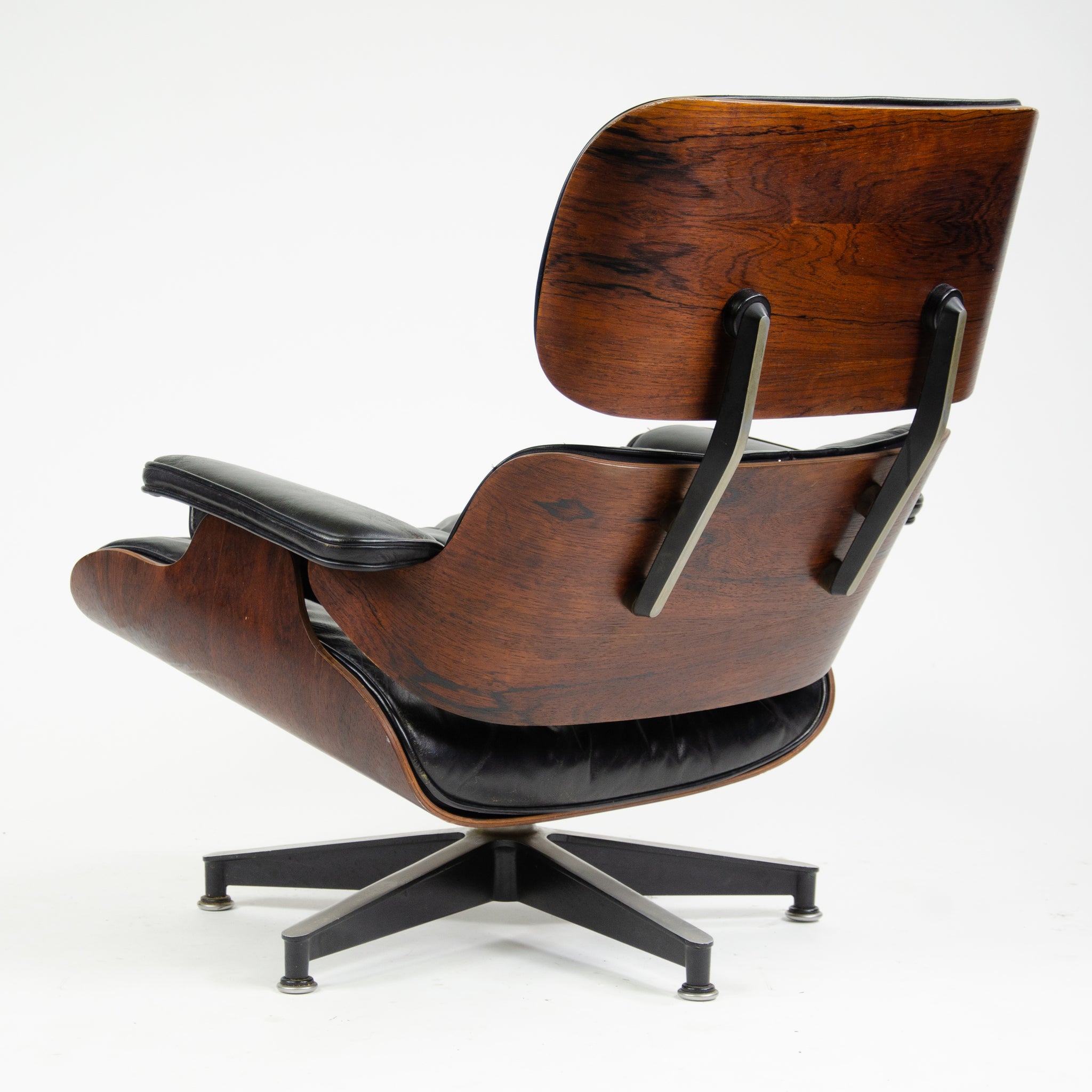 SOLD 1960's Herman Miller Eames Lounge Chair & Ottoman Rosewood 670 671 Black Leather