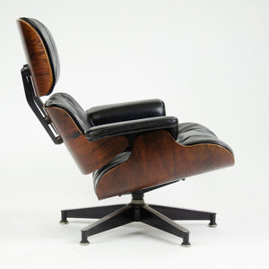 SOLD 1960's Herman Miller Eames Lounge Chair & Ottoman Rosewood 670 671 Black Leather