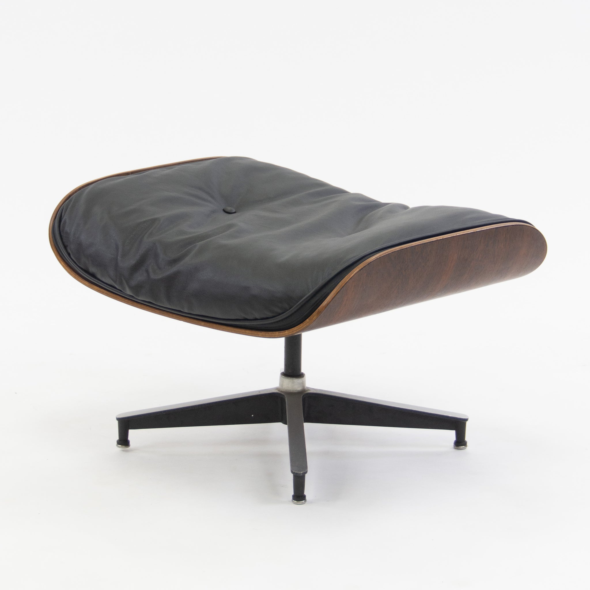 SOLD 1950's Herman Miller Eames Lounge Chair & Ottoman Rosewood 670 671 Black Leather