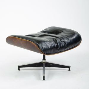 SOLD 1960's Herman Miller Eames Lounge Chair & Ottoman Rosewood 670 671 Black Leather