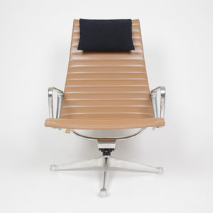 SOLD Eames Herman Miller Aluminum Group Lounge Chair with Ottoman Tan