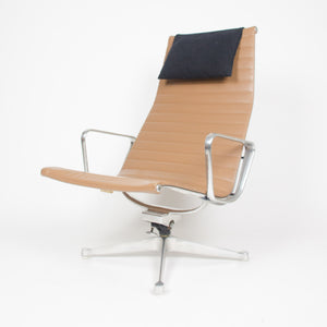 SOLD Eames Herman Miller Aluminum Group Lounge Chair with Ottoman Tan