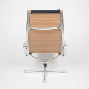 SOLD Eames Herman Miller Aluminum Group Lounge Chair with Ottoman Tan