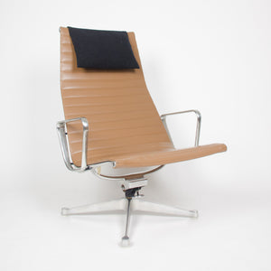 SOLD Eames Herman Miller Aluminum Group Lounge Chair with Ottoman Tan