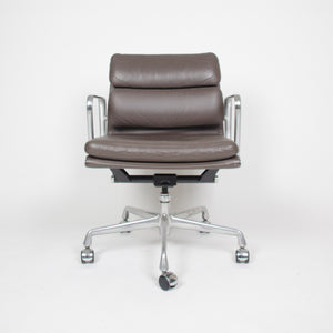 SOLD Eames Herman Miller Soft Pad Aluminum Group Chair Brown Leather Mint 3x