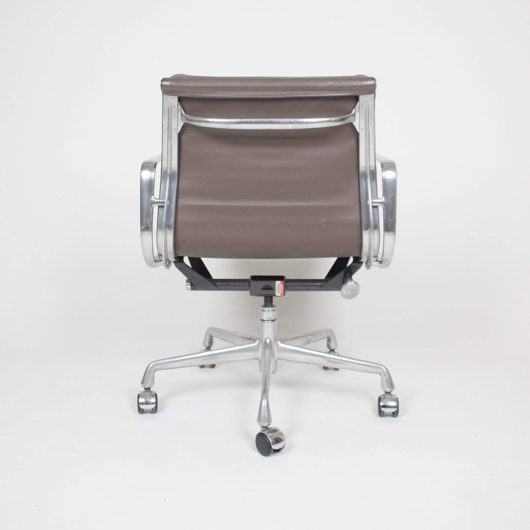 SOLD Eames Herman Miller Soft Pad Aluminum Group Chair Brown Leather Mint 3x