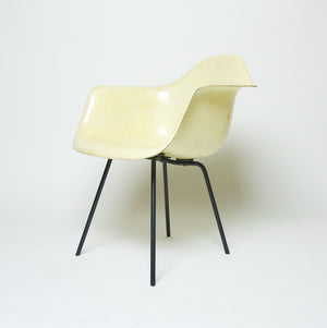 SOLD Eames Zenith Rope Edge Fiberglass Arm Shell Lemon Yellow