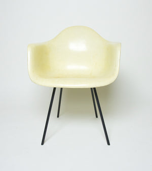 SOLD Eames Zenith Rope Edge Fiberglass Arm Shell Lemon Yellow