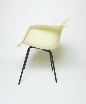 SOLD Eames Zenith Rope Edge Fiberglass Arm Shell Lemon Yellow