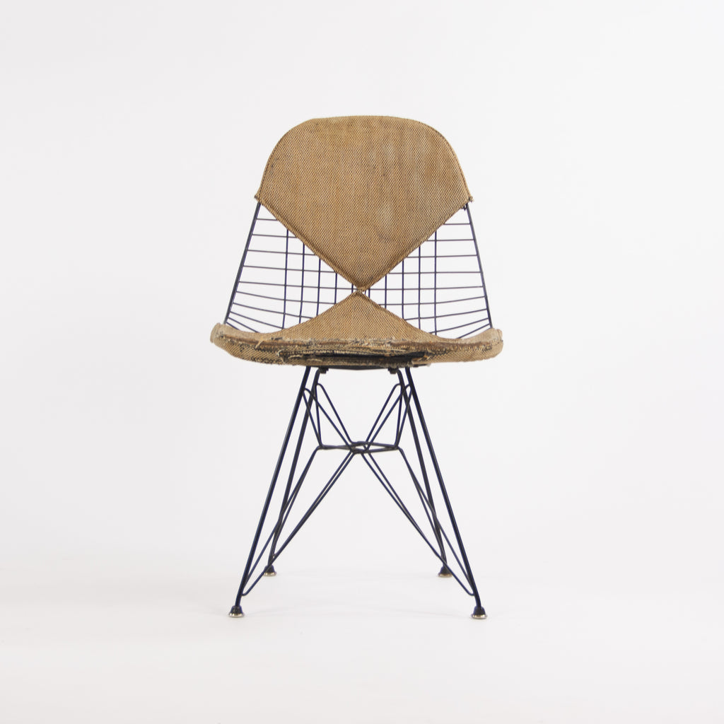 SOLD 1952 Herman Miller Eames Wire Eiffel Tower Chair DKR-2 Original Venice Label