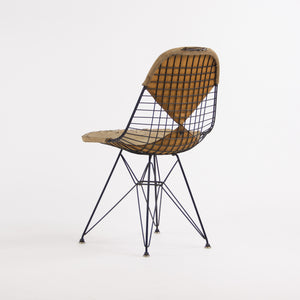 SOLD 1952 Herman Miller Eames Wire Eiffel Tower Chair DKR-2 Original Venice Label