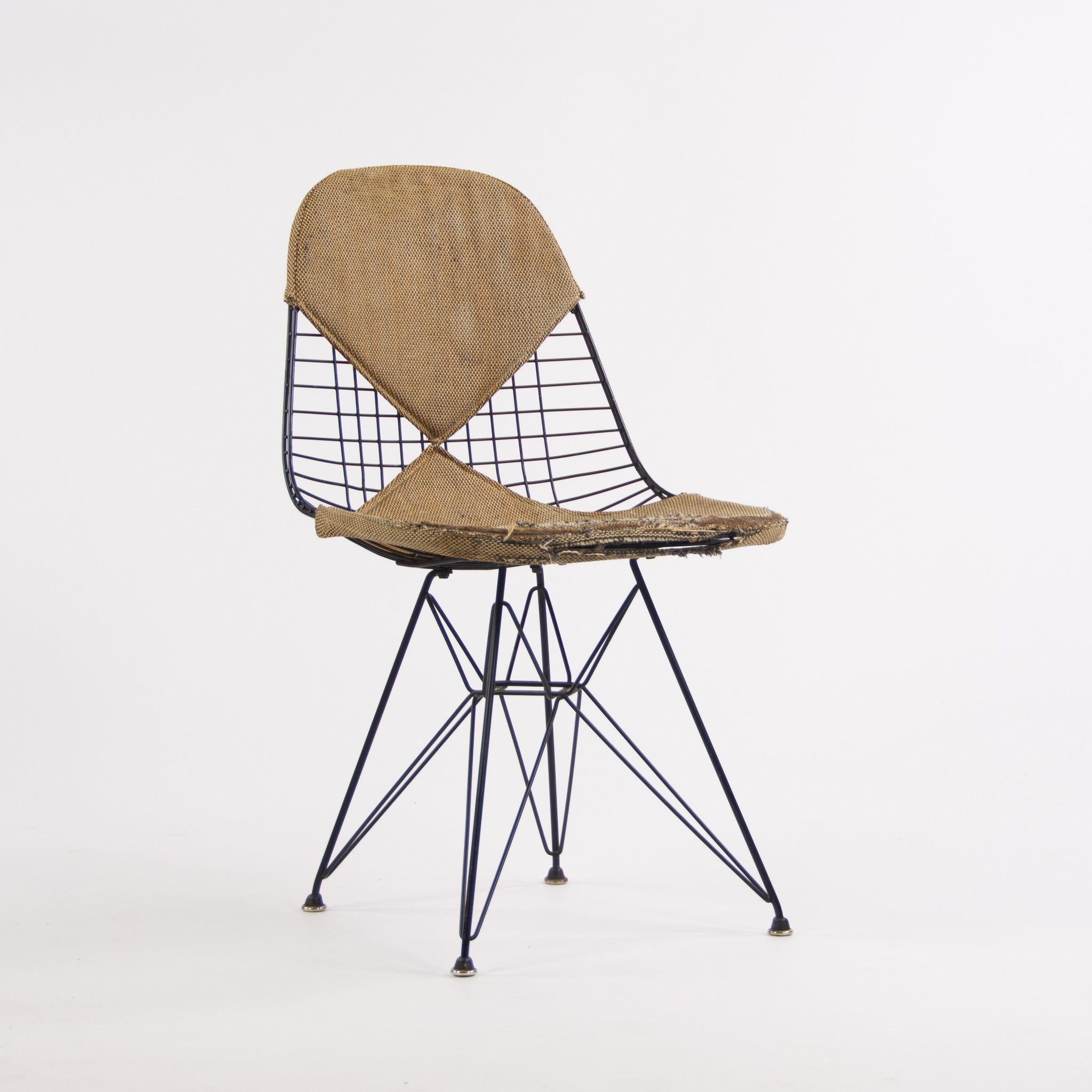 SOLD 1952 Herman Miller Eames Wire Eiffel Tower Chair DKR-2 Original Venice Label
