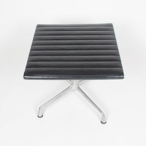 SOLD Eames Herman Miller High Back Aluminum Lounge Chair with Ottoman Black Leather