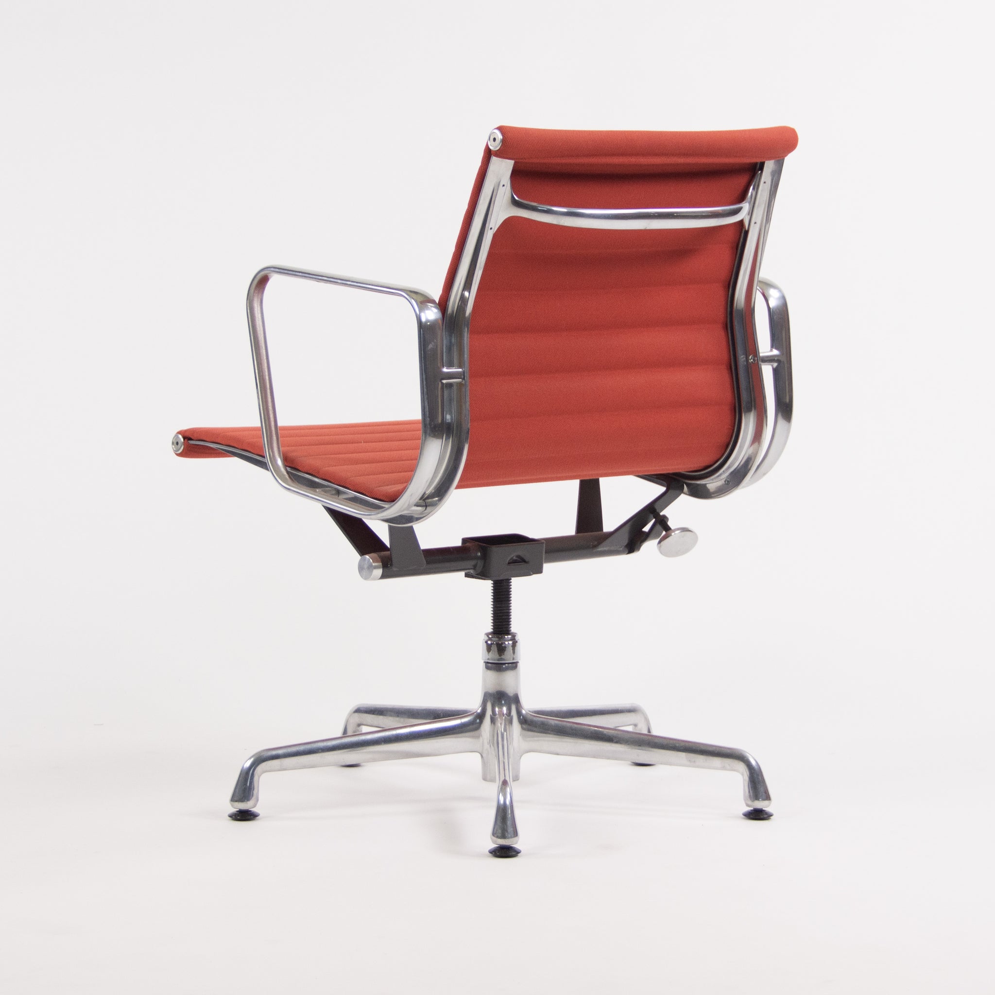 SOLD Herman Miller Eames 2006 Aluminum Group Management Desk Chair Red Orange Fabric