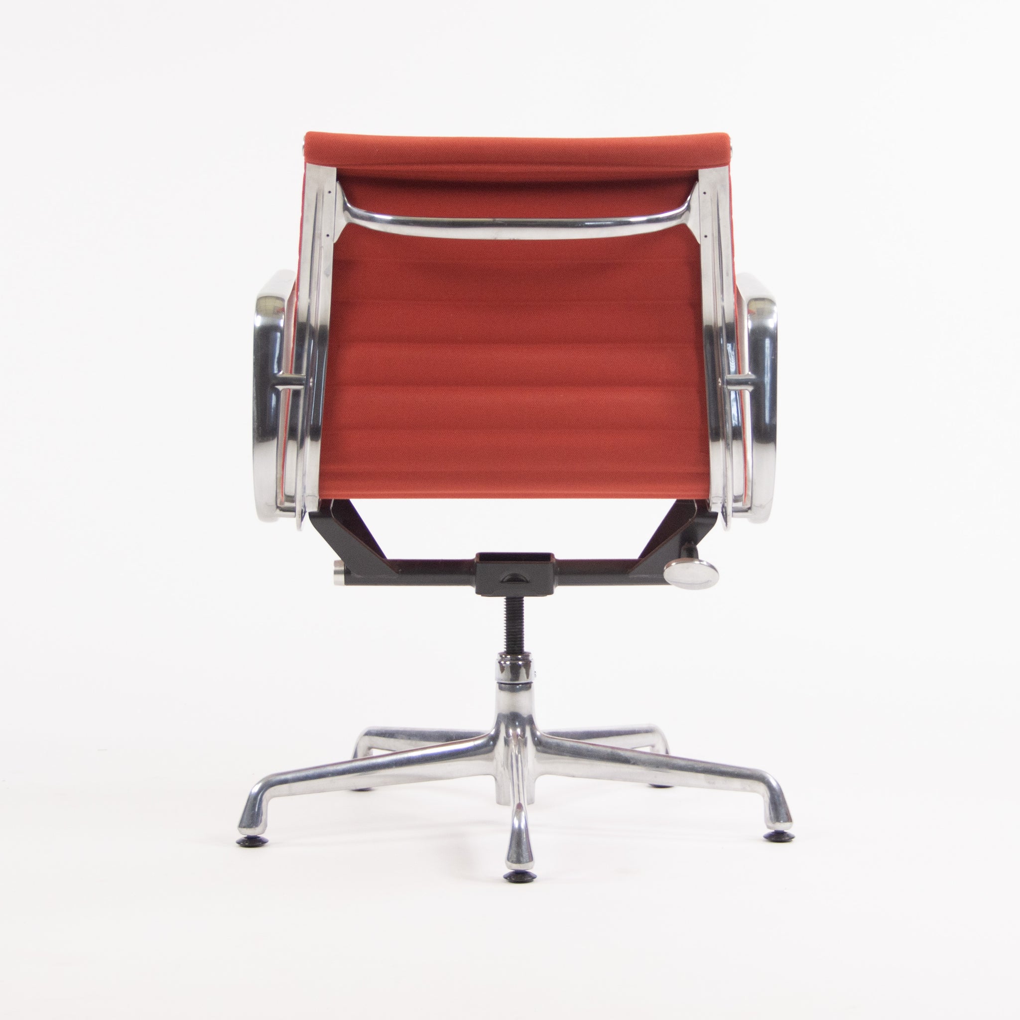 SOLD Herman Miller Eames 2006 Aluminum Group Management Desk Chair Red Orange Fabric