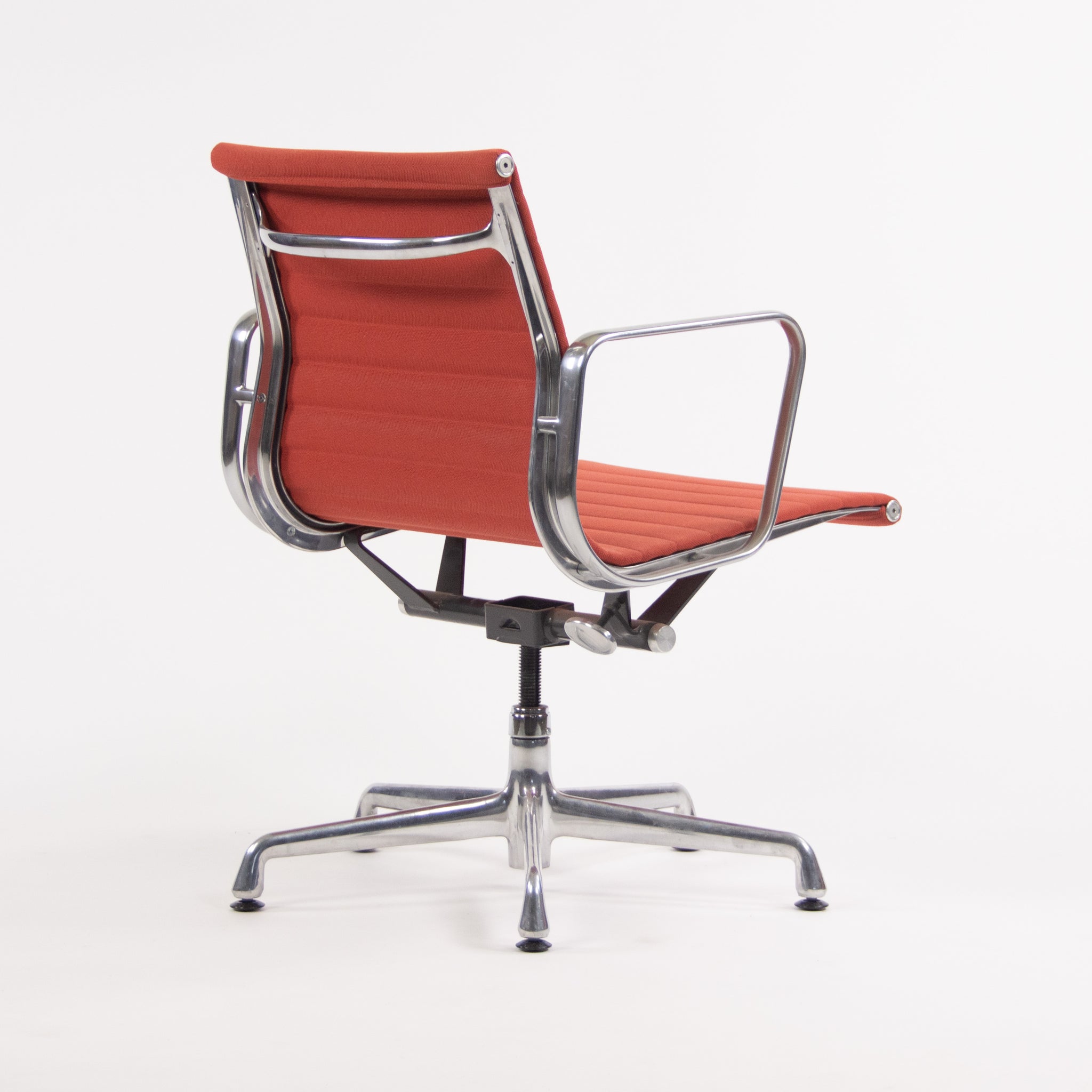 SOLD Herman Miller Eames 2006 Aluminum Group Management Desk Chair Red Orange Fabric