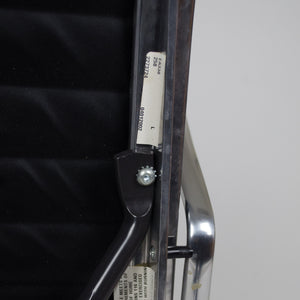 SOLD Eames Herman Miller High Back Aluminum Lounge Chair with Ottoman Black Leather
