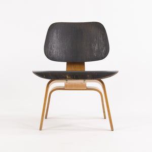 SOLD 1953 Rare Eames Herman Miller LCW Lounge Chair Wood Calico Ash Dual Tone Black