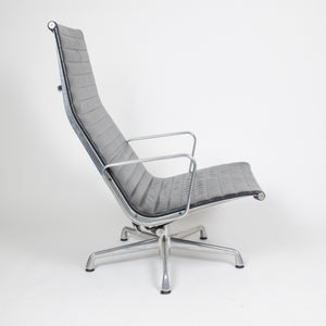SOLD Eames Herman Miller High Back Aluminum Group Lounge Chair Black Leather