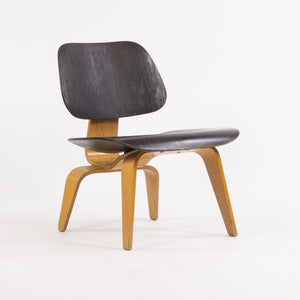 SOLD 1953 Rare Eames Herman Miller LCW Lounge Chair Wood Calico Ash Dual Tone Black