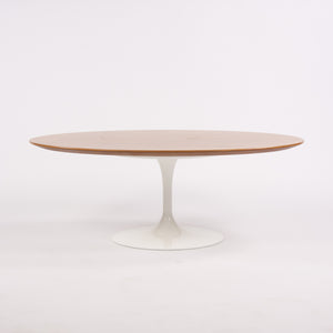 SOLD Eero Saarinen For Knoll 2010 Oval Top 42 Inch Tulip Coffee Table Rosewood White