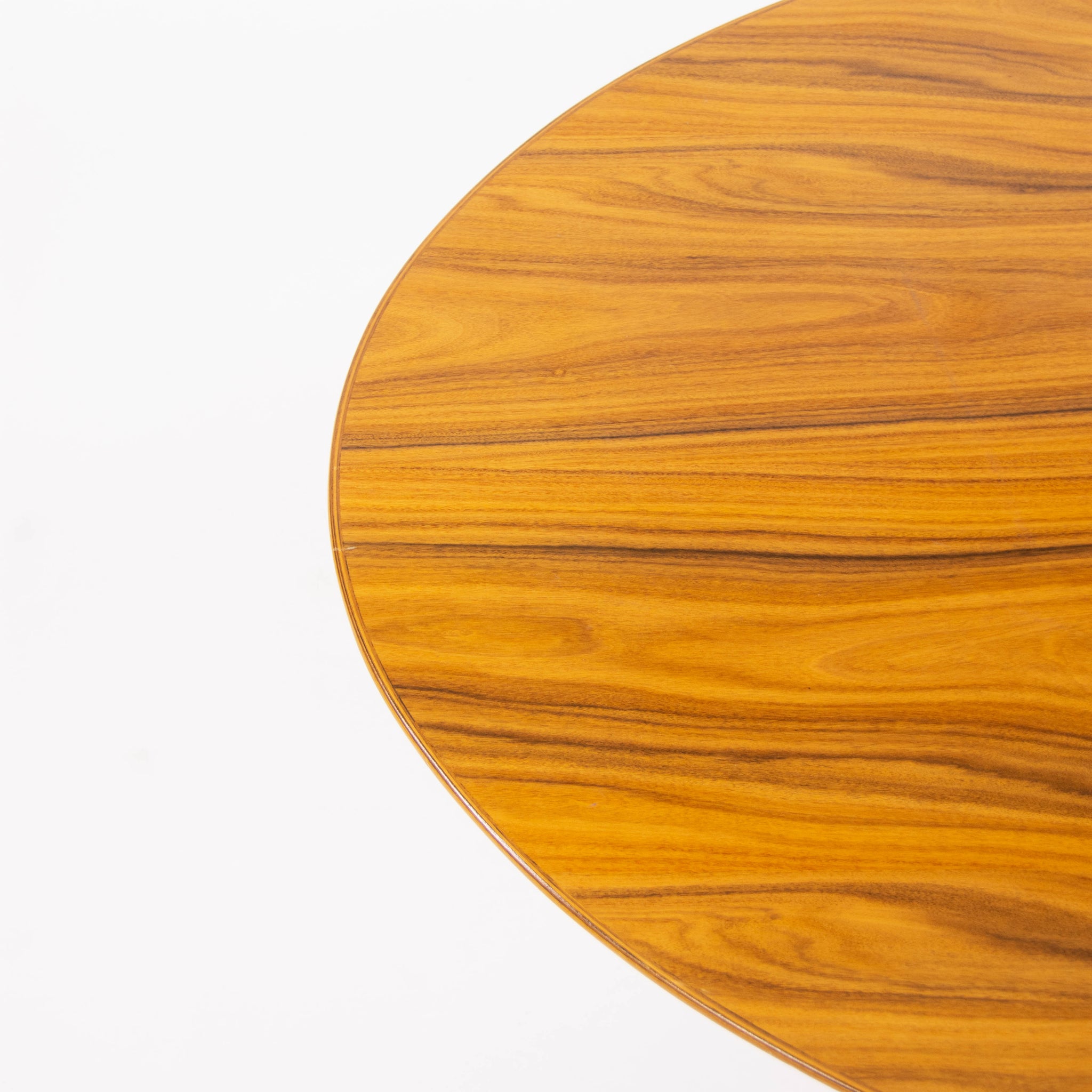 SOLD Eero Saarinen For Knoll 2010 Oval Top 42 Inch Tulip Coffee Table Rosewood White