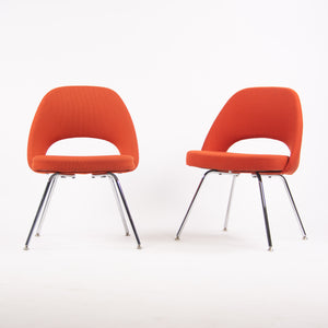 SOLD Knoll Studio 2007 Eero Saarinen Executive Armless Side Chair Red Orange 12 Available