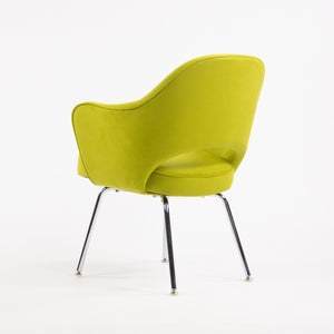 SOLD Knoll Studio 2019 Pair of Eero Saarinen Executive Arm Chair Kiwi Ultrasuede