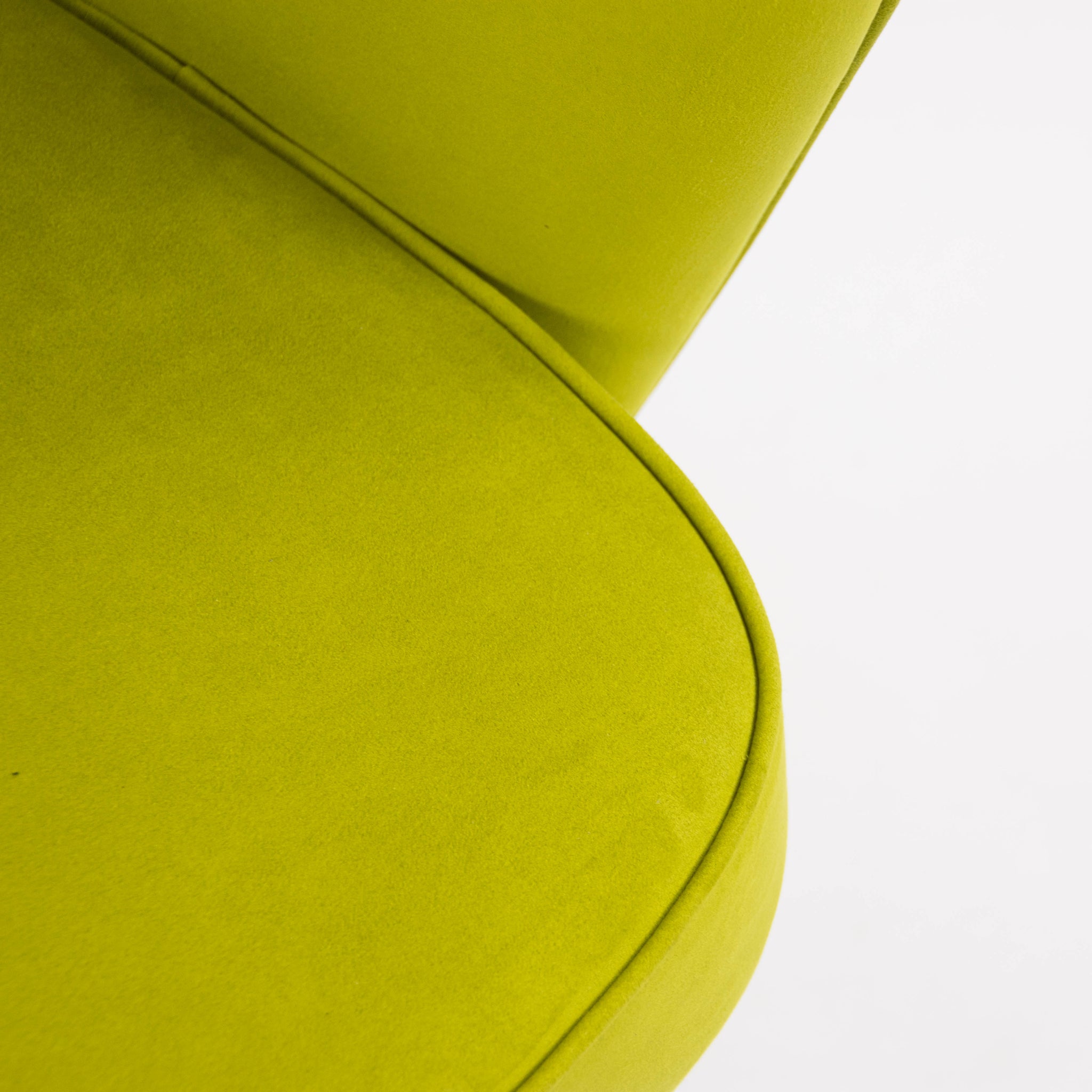 SOLD Knoll Studio 2019 Pair of Eero Saarinen Executive Arm Chair Kiwi Ultrasuede