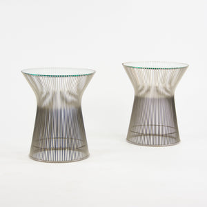 SOLD Knoll Warren Platner Polished Nickel 16 in Side Table Multiples Available