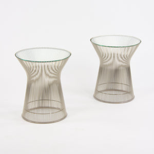 SOLD Knoll Warren Platner Polished Nickel 16 in Side Table Multiples Available