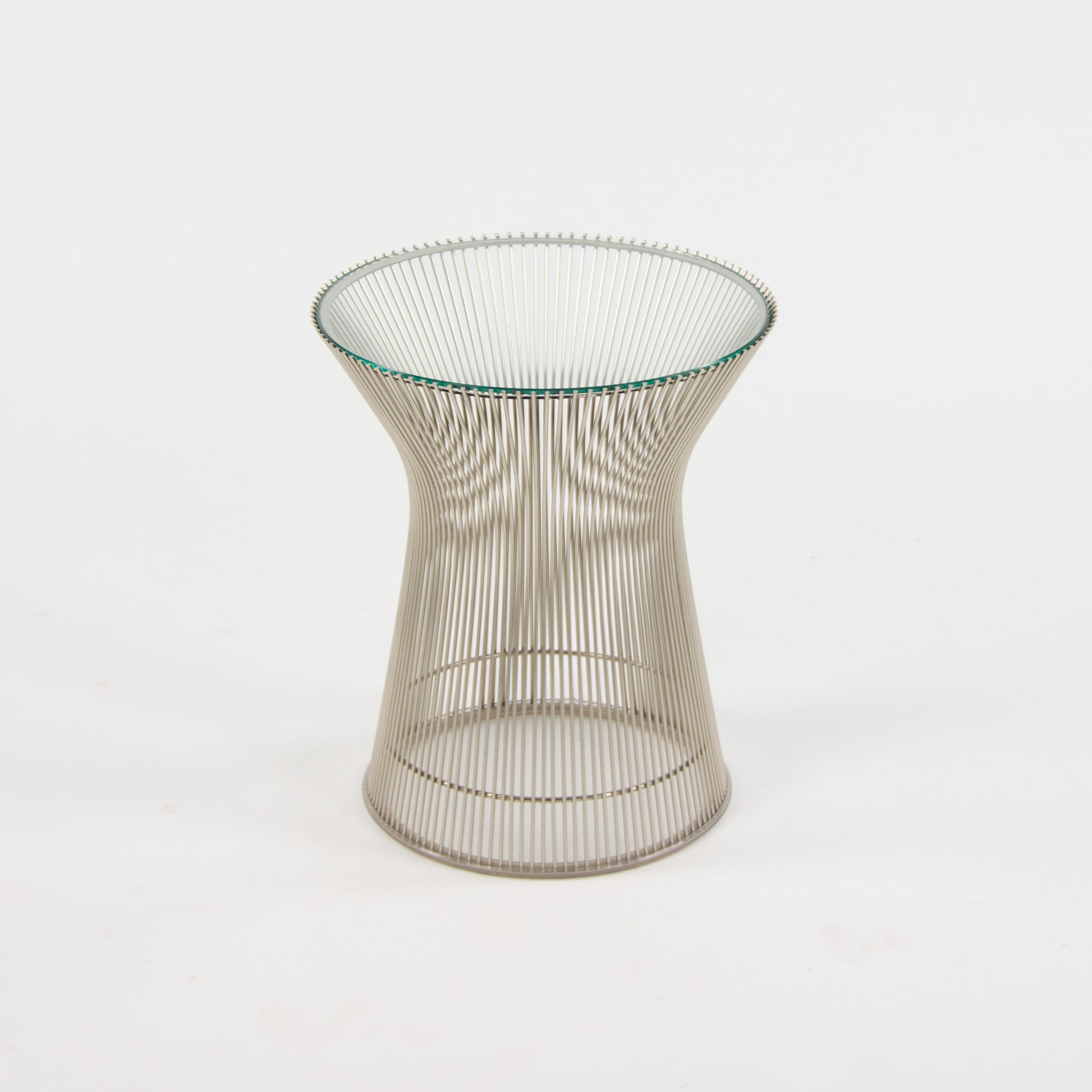 SOLD Knoll Warren Platner Polished Nickel 16 in Side Table Multiples Available