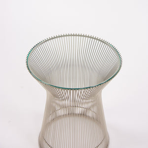 SOLD Knoll Warren Platner Polished Nickel 16 in Side Table Multiples Available