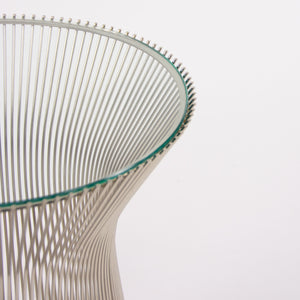 SOLD Knoll Warren Platner Polished Nickel 16 in Side Table Multiples Available