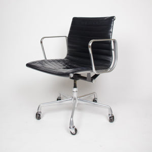 SOLD Eames Herman Miller Leather Low Executive Aluminum Group Desk Chairs