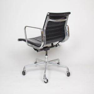 SOLD Eames Herman Miller Leather Low Executive Aluminum Group Desk Chairs