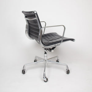 SOLD Eames Herman Miller Leather Low Executive Aluminum Group Desk Chairs