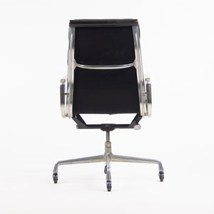 SOLD 1976 Vintage Black Eames Herman Miller High Back Soft Pad Aluminum Group Chair