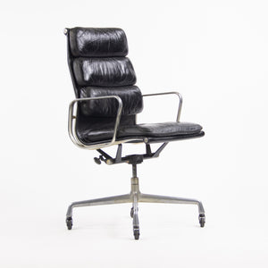 SOLD 1976 Vintage Black Eames Herman Miller High Back Soft Pad Aluminum Group Chair