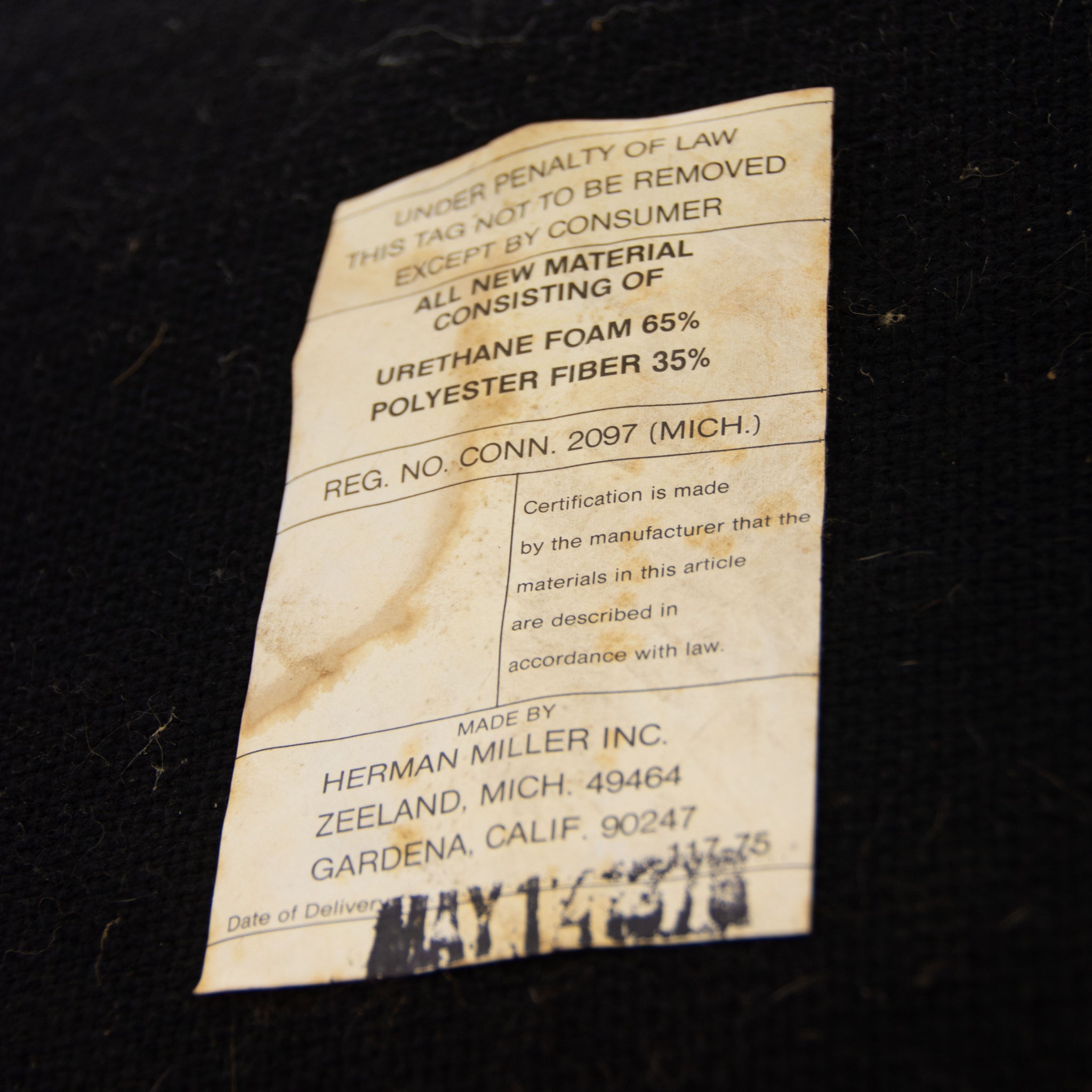 SOLD 1976 Vintage Black Eames Herman Miller High Back Soft Pad Aluminum Group Chair
