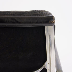 SOLD 1976 Vintage Black Eames Herman Miller High Back Soft Pad Aluminum Group Chair