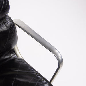 SOLD 1976 Vintage Black Eames Herman Miller High Back Soft Pad Aluminum Group Chair