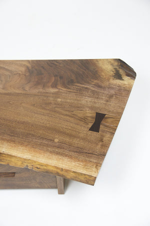 SOLD Authentic George Nakashima Studio Mira Nakashima Hanging 2-Drawer Shelf Black Walnut #2