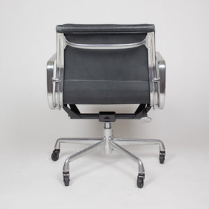 SOLD Eames Herman Miller Vintage Leather Low Soft Pad Aluminum Desk Chairs